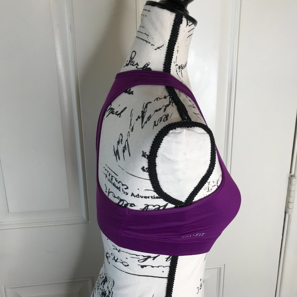 Nike PRO Dri-Fit Compression Sports Bra Magenta - Picture 3 of 5